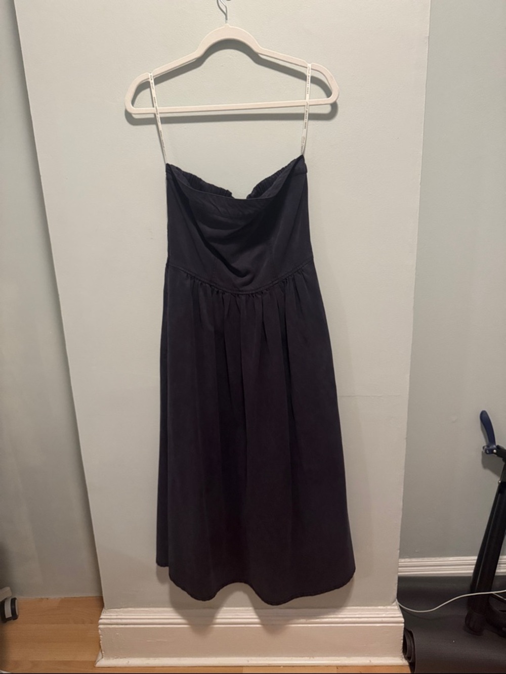 Young Fabulous & Broke Black Strapless Draped Maxi Dress